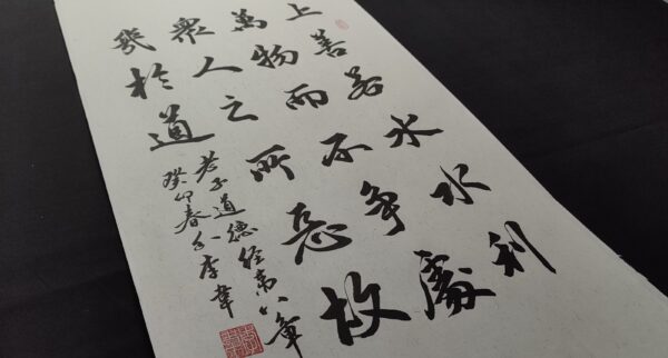 Le livre de la voie et sa vertu de Lao Zi en calligraphie écriture courante