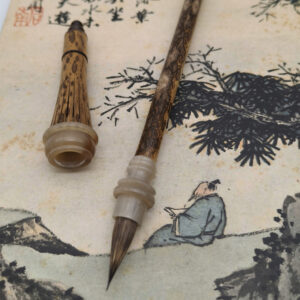 Pinceau Gongdeng type Song calligraphie chinoise : poils de lapin sauvage