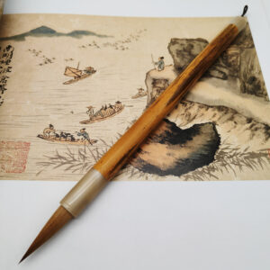 Pinceau aux poils de loup en bambou motif fondu