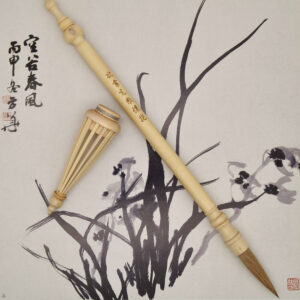 Pinceau aux poils de loup en bois de buis