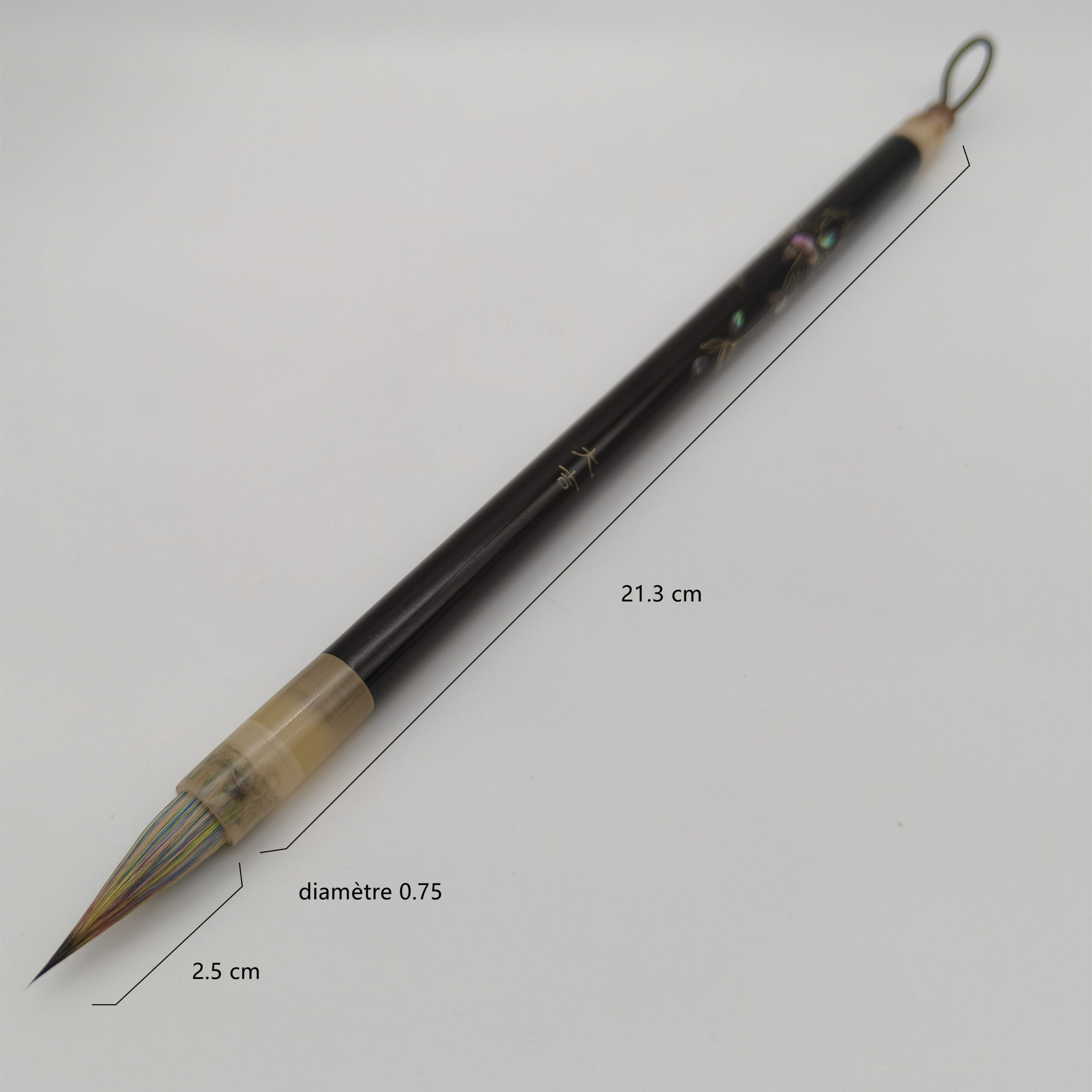 Pinceau minuscule aux poils de lièvre et de paon 孔雀紫毫 – Image 3