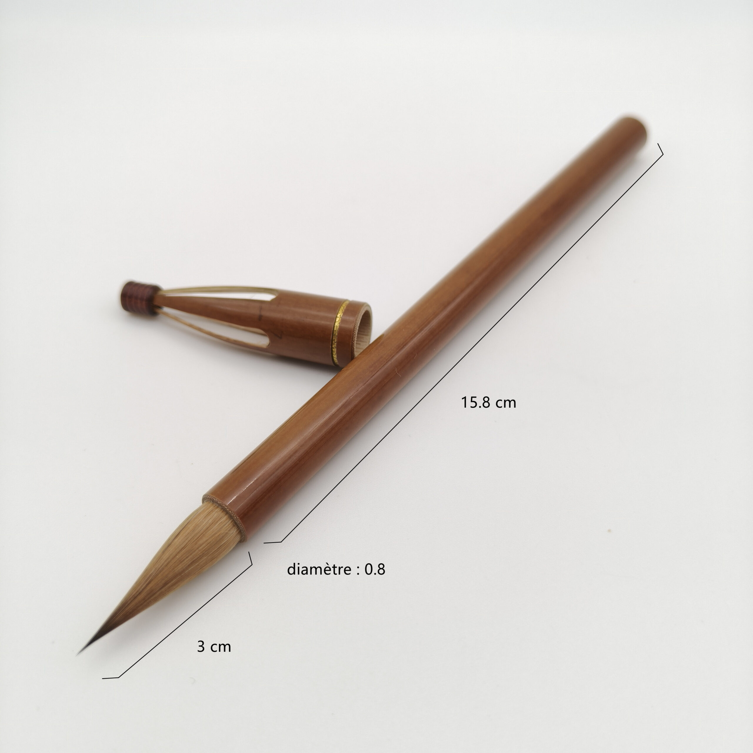 Pinceau aux poils de belette et de lièvre (pièce unique) 紫狼兼毫 – Image 3