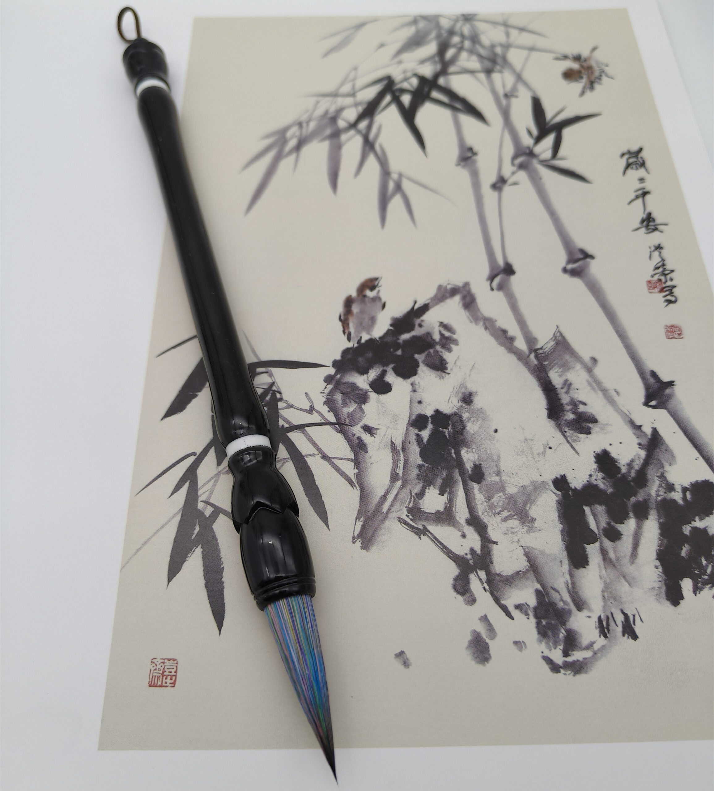 Pinceau aux poils de lièvre et de paon 孔雀紫毫 – Image 2