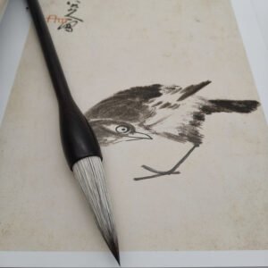 Pinceau géant poils de renard polaire et lièvre noir